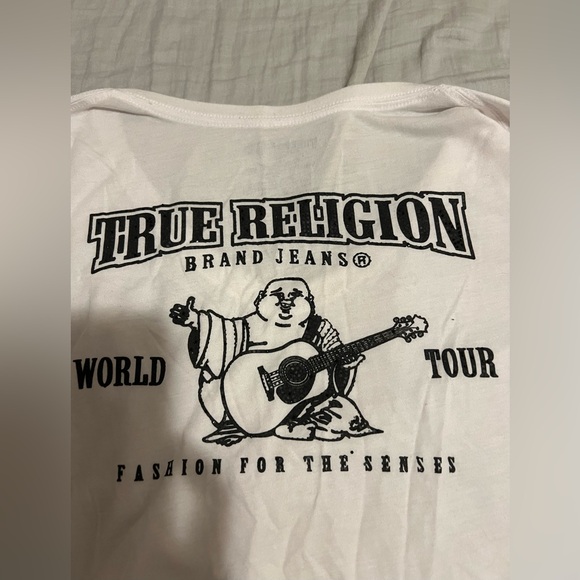 WOMENS TRUE RELIGION BUDDHA V-NECK TEE - Picture 6 of 6